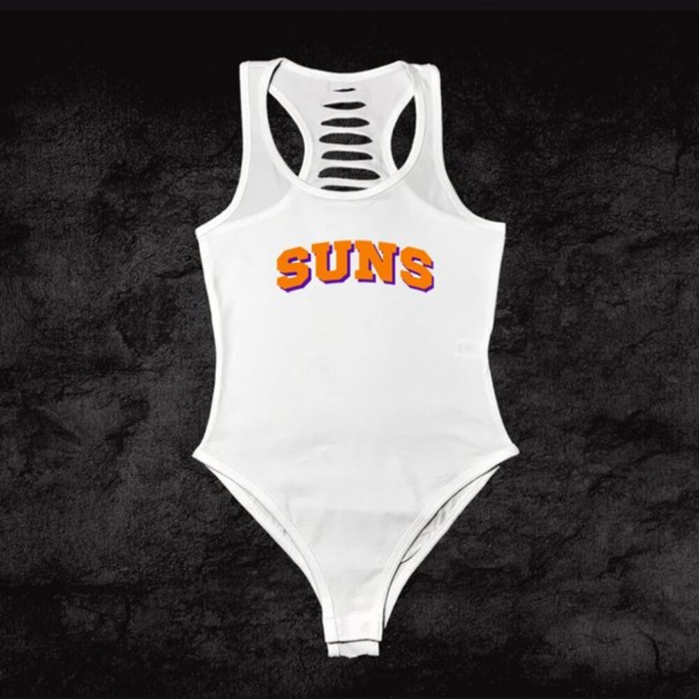 White/Purple Phoenix Suns Basketball Bodysuit, GF Mom, Mothers Gift Outfit